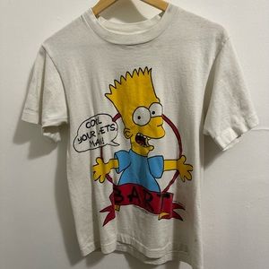 Vintage 1990s Simpsons T-shirt Bart catchphrase “cool your jets” size small
